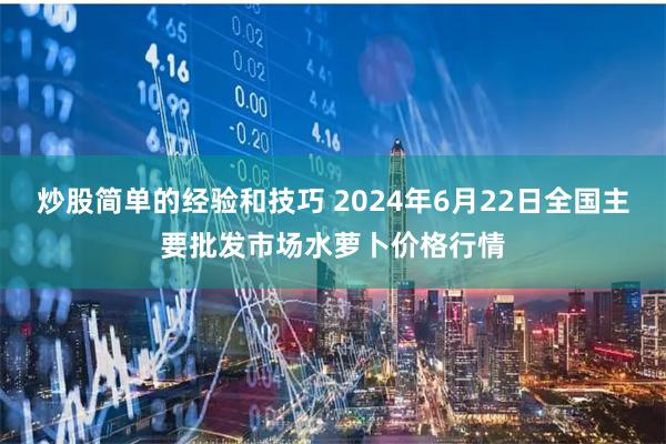 炒股简单的经验和技巧 2024年6月22日全国主要批发市场水萝卜价格行情