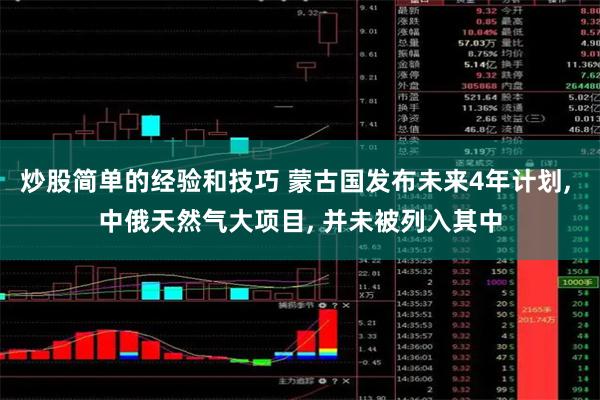 炒股简单的经验和技巧 蒙古国发布未来4年计划, 中俄天然气大项目, 并未被列入其中