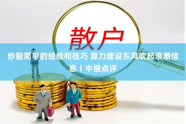 炒股简单的经验和技巧 算力建设东风吹起浪潮信息丨中报点评