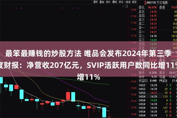 最笨最赚钱的炒股方法 唯品会发布2024年第三季度财报：净营收207亿元，SVIP活跃用户数同比增11%